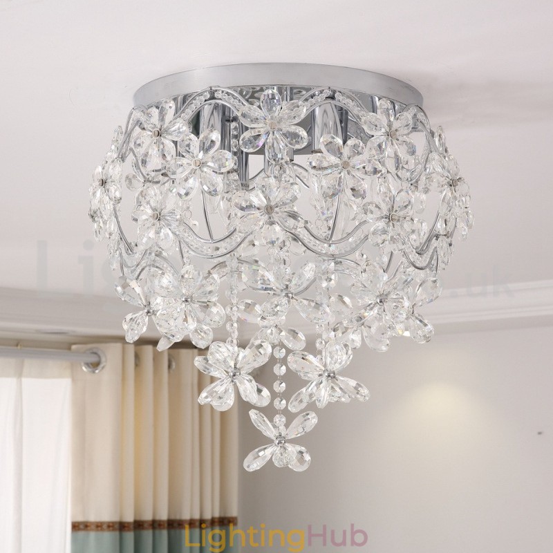 Modern Fashion 48CM Round Flush Mount Crystal Ceiling Lights