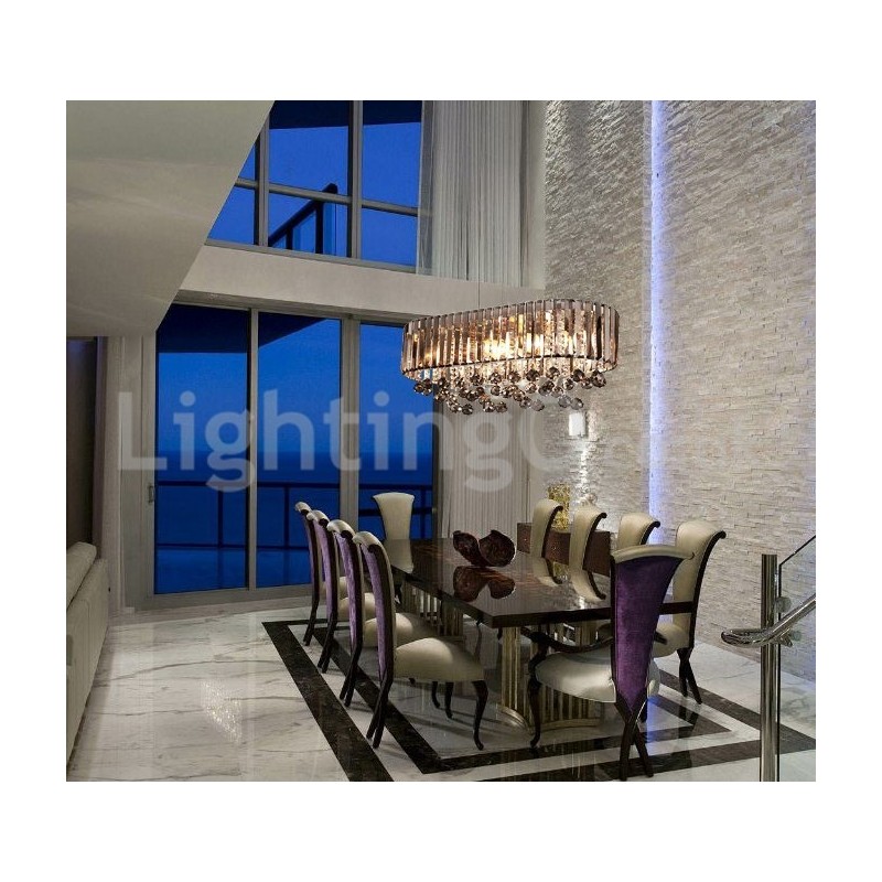 Affordable Luxury Rectangular Crystal Chandelier