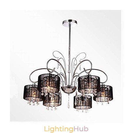 Modern Contemporary Crystal Chrome Metal Chandelier Modern Contemporary Crystal Chrome Metal Chandelier