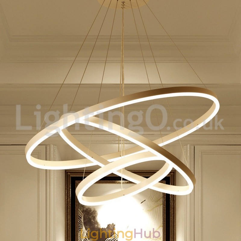Modern Three Circle Pendant Light Remote Control