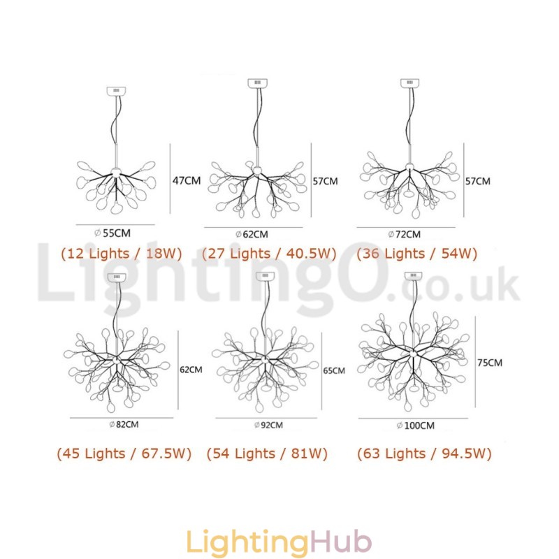 Post modern Fireflies Chandelier
