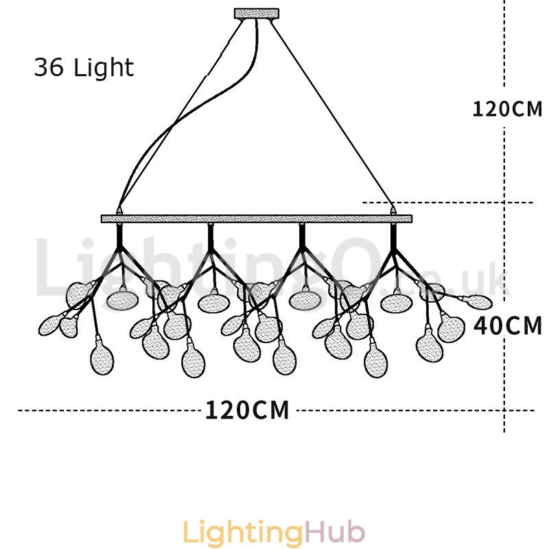 Post modern Fireflies Chandelier