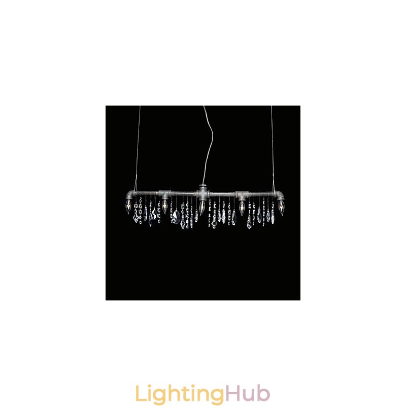 North American Style Creative 5 Light Chandeliert In Pipe Design