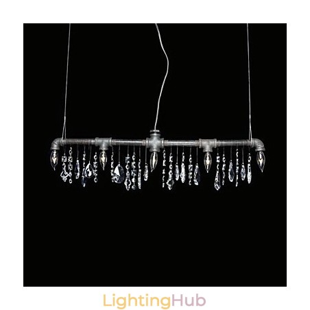 North American Style Creative 5 Light Chandeliert In Pipe Design North American Style Creative 5 Light Chandeliert In Pipe Design