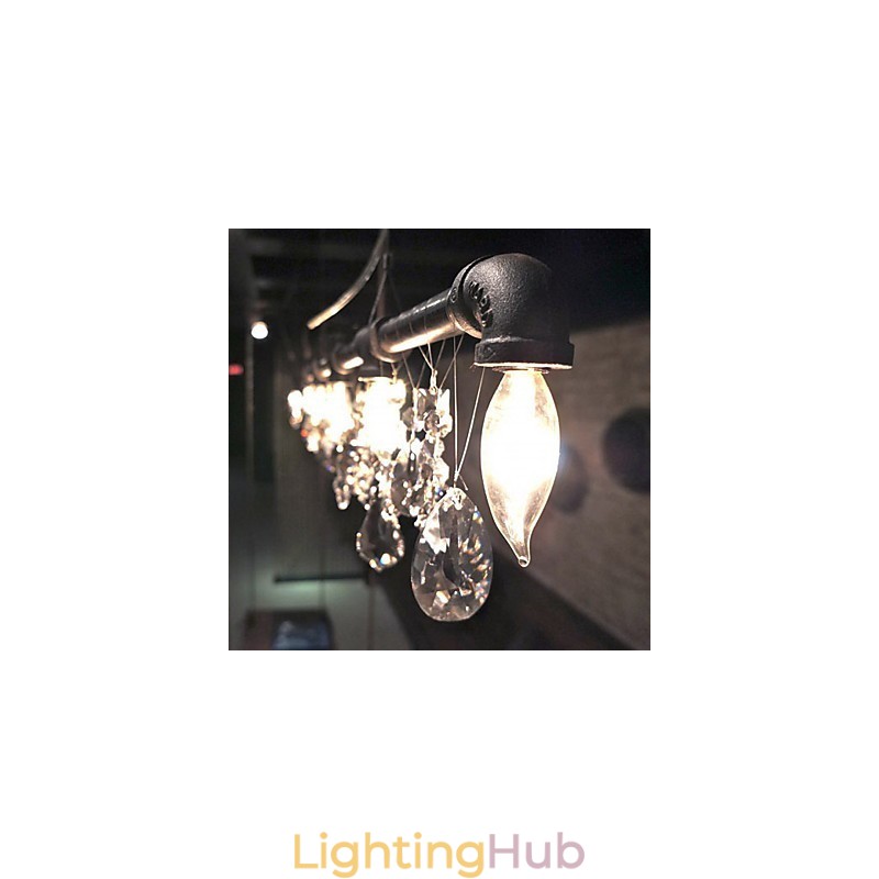 North American Style Creative 5 Light Chandeliert In Pipe Design