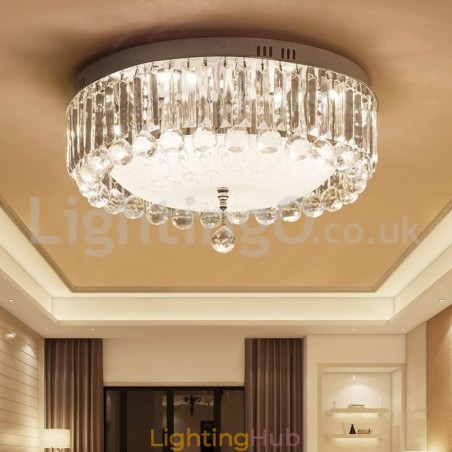 Modern Round Crystal Flush Mount Ceiling Lights Modern Round Crystal Flush Mount Ceiling Lights