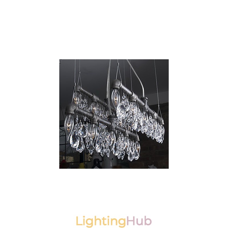 North American Style Creative 5 Light Chandeliert In Pipe Design