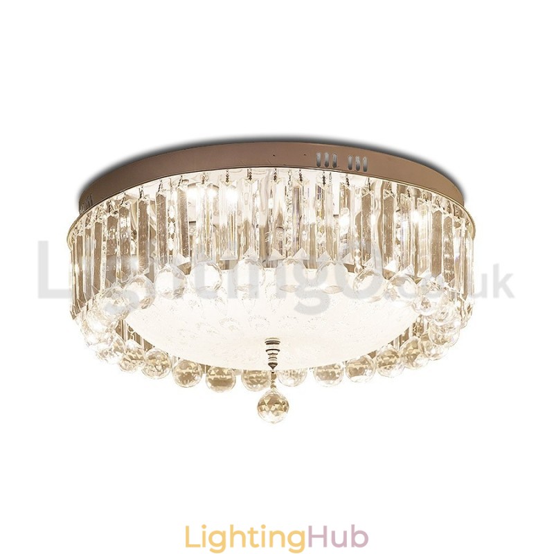 Modern Round Crystal Flush Mount Ceiling Lights