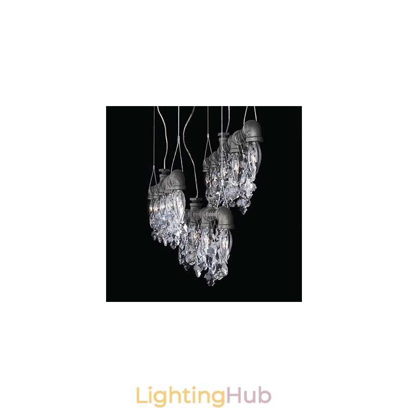 North American Style Creative 5 Light Chandeliert In Pipe Design