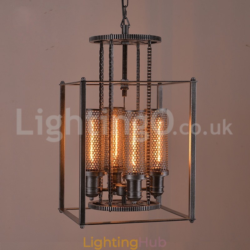 Retro Iron Gear Pendant Light Cafe