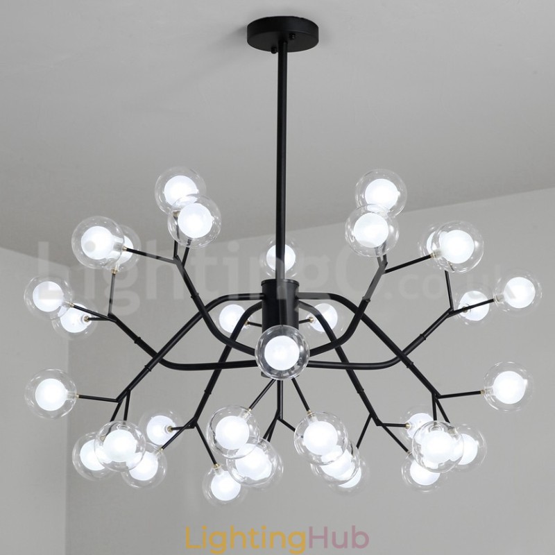 Nordic Style Magic Bean Chandelier Small Clear Transparent Glass Bubble Ball Chandelier