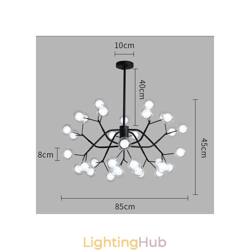 Nordic Style Magic Bean Chandelier Small Clear Transparent Glass Bubble Ball Chandelier