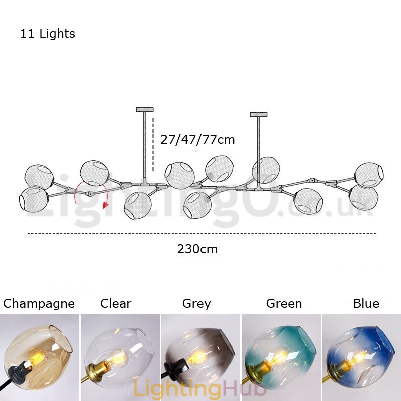Nordic Modern Magic Bean Glass Chandelier Molecular Chandelier