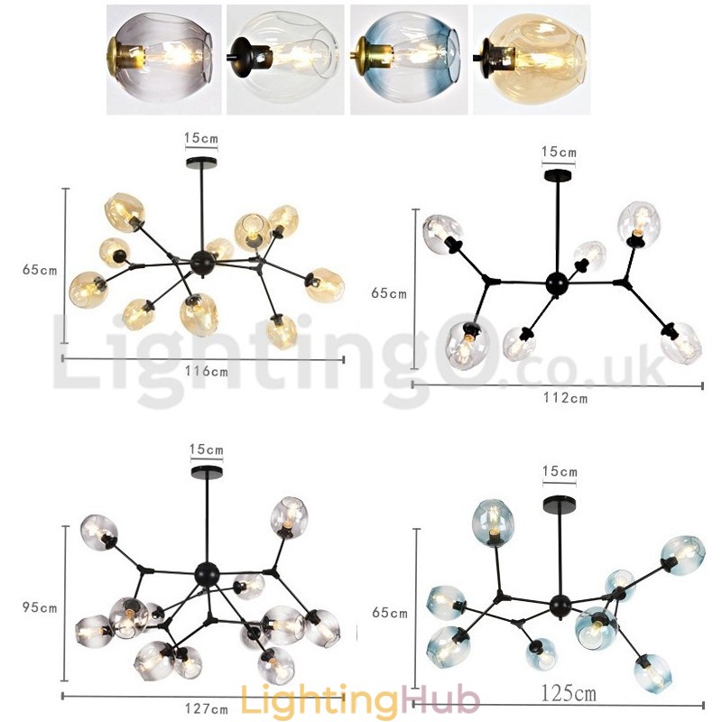 Nordic Postmodern Molecular Magic Bean Chandelier Cafe