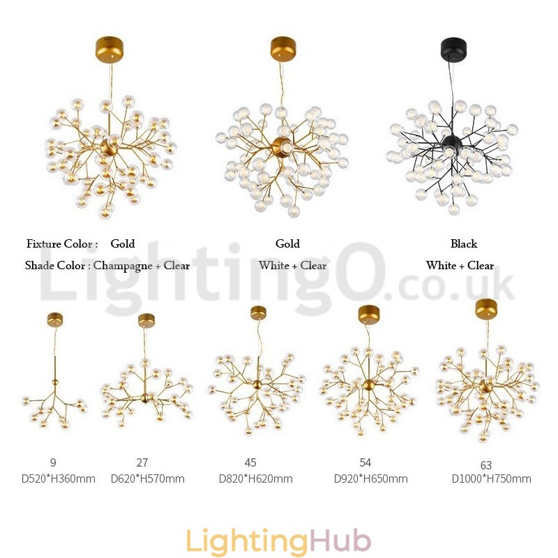 Nordic Postmodern Molecular Bubble Chandelier Glass Chandelier