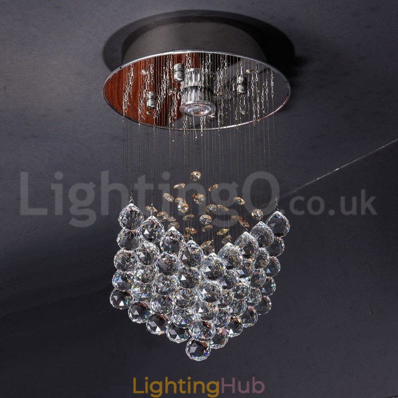 1 Light Modern K9 Crystal Ceiling Pendant Light Indoor Chandelier Lighting Lamps Fixtures