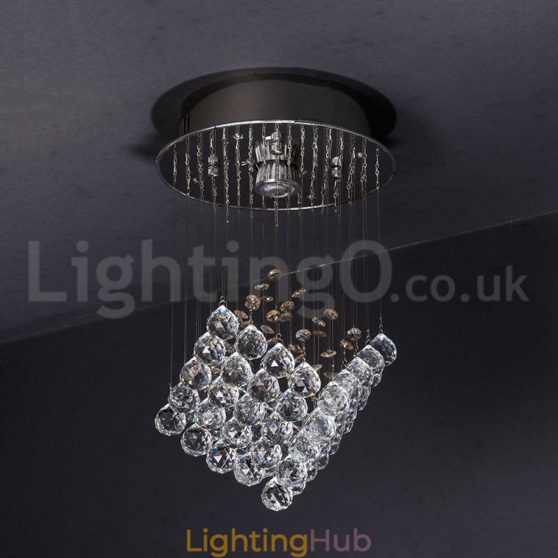 1 Light Modern K9 Crystal Ceiling Pendant Light Indoor Chandelier Lighting Lamps Fixtures