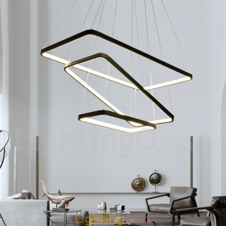 Dimmable Pendant Light with Remote Control Modern Design Three Rectangles Dimmable Pendant Light with Remote Control Modern Design Three Rectangles