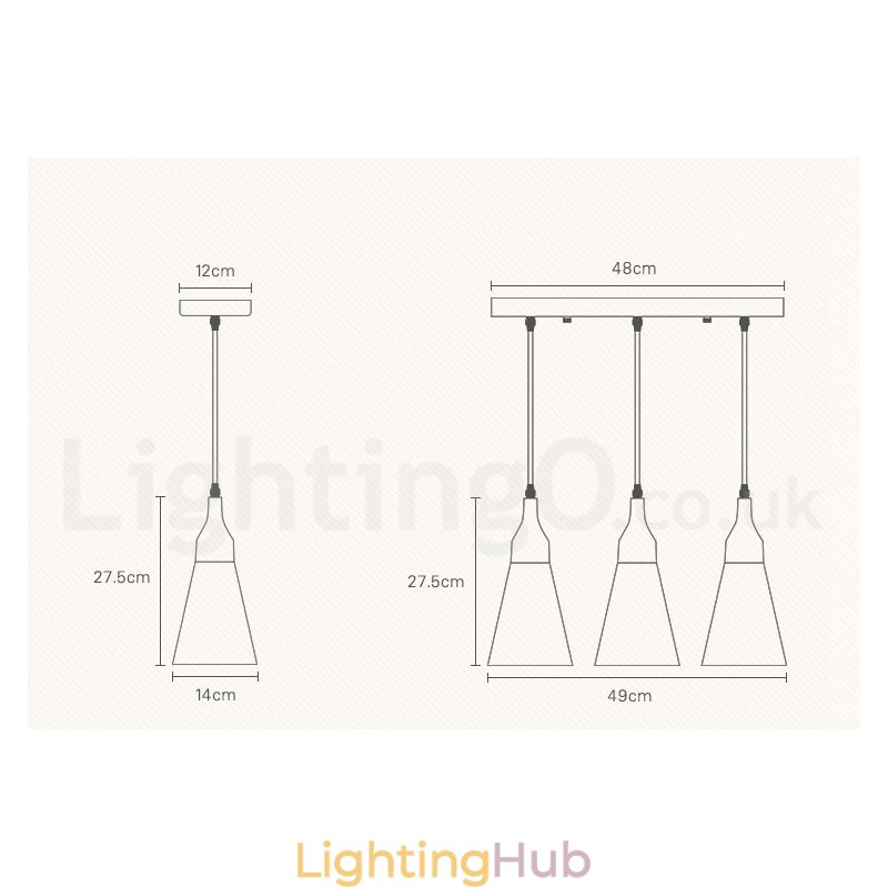 Wood Modern 1 Light 3 Lights Pendant Light with Fabric Shade