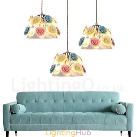 Multi Colours Flower Macaron Ceiling Pendant Light with Glass Shade Pendant Lamp Multi Colours Flower Macaron Ceiling Pendant Light with Glass Shade Pendant Lamp