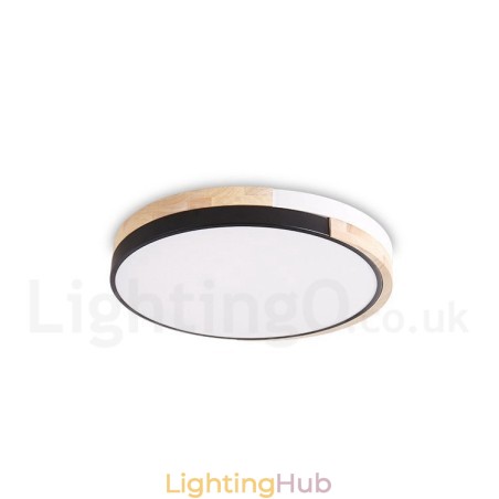 Dimmable Multi Colours Round Wood Ceiling Light with Acrylic Shade Ceiling Lamp Nordic Style Dimmable Multi Colours Round Wood Ceiling Light with Acrylic Shade Ceiling Lamp Nordic Style