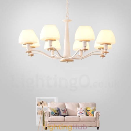 6 Light 8 Light Multi Colours Macaron Wood Pendant Light with Glass Shades Chandelier Nordic Style 6 Light 8 Light Multi Colours Macaron Wood Pendant Light with Glass Shades Chandelier Nordic Style