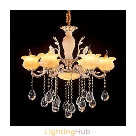 Jade Crystal Pendant lamp Candle Style Chandelier Jade Crystal Pendant lamp Candle Style Chandelier