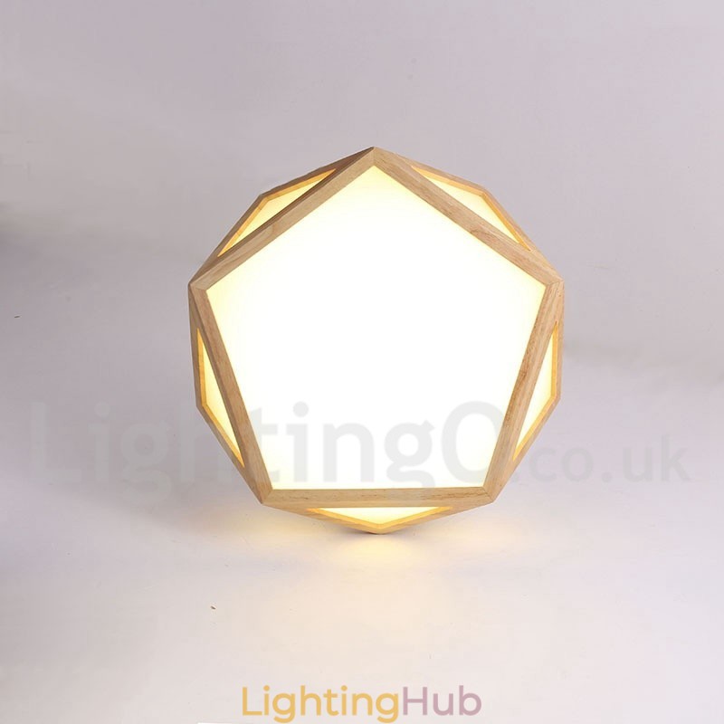Dimmable Multi Styles Wood Ceiling Light with Acrylic Shade Ceiling Lamp Nordic Style