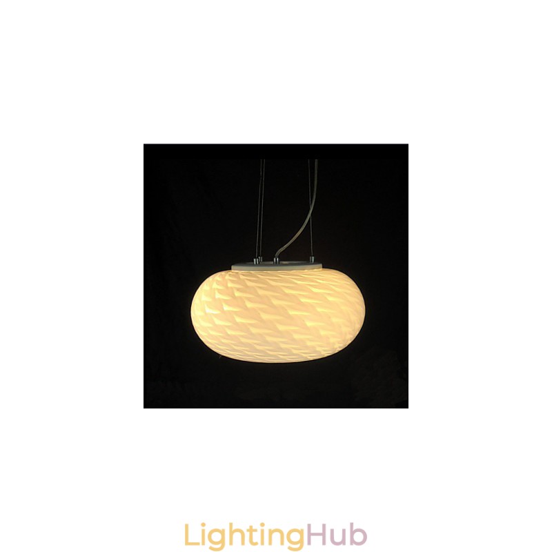 Modern Minimalist Carved milky White Chandelier lamp