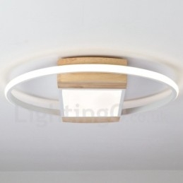 Dimmable White Round Wood Ceiling Light Ultrathin Ceiling Lamp Also Can Be Used As Wall Light