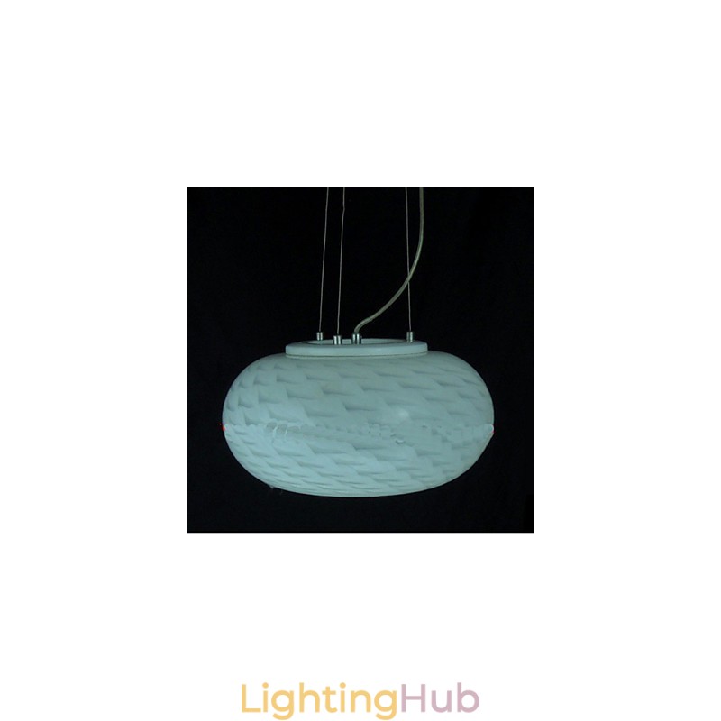 Modern Minimalist Carved milky White Chandelier lamp