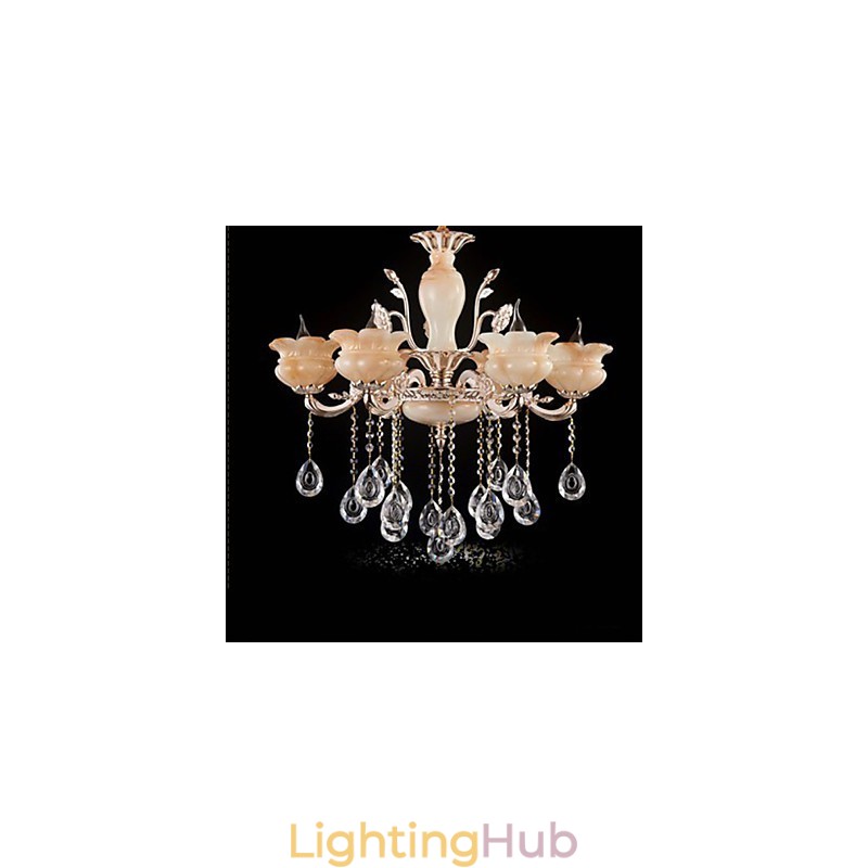 Jade Crystal Pendant lamp Candle Style Chandelier