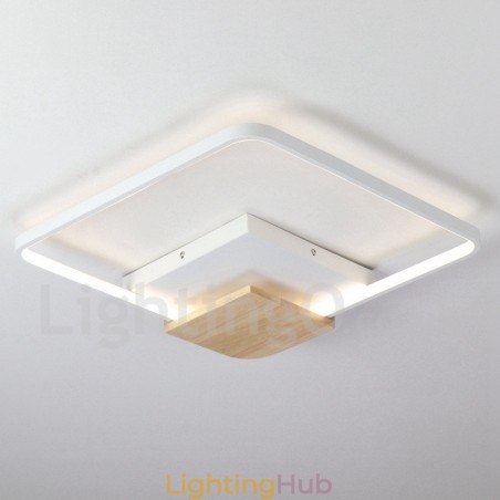 Dimmable White Square Wood Ceiling Light Ultrathin Ceiling Lamp Also Can Be Used As Wall Light Dimmable White Square Wood Ceiling Light Ultrathin Ceiling Lamp Also Can Be Used As Wall Light