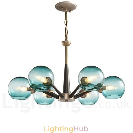Retro Vintage Magic Bean Rustic Chandelier with Multi Colours Glass Shades Retro Vintage Magic Bean Rustic Chandelier with Multi Colours Glass Shades