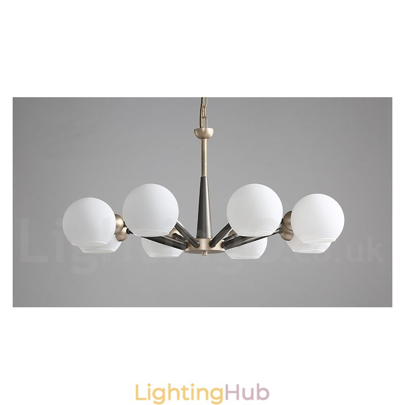 Retro Vintage Magic Bean Rustic Chandelier with Multi Colours Glass Shades