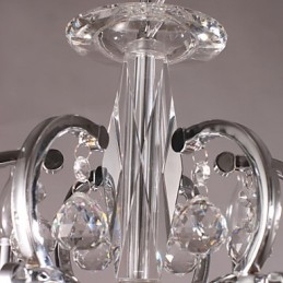 Chrome Elegant Crystal Candle Chandelier