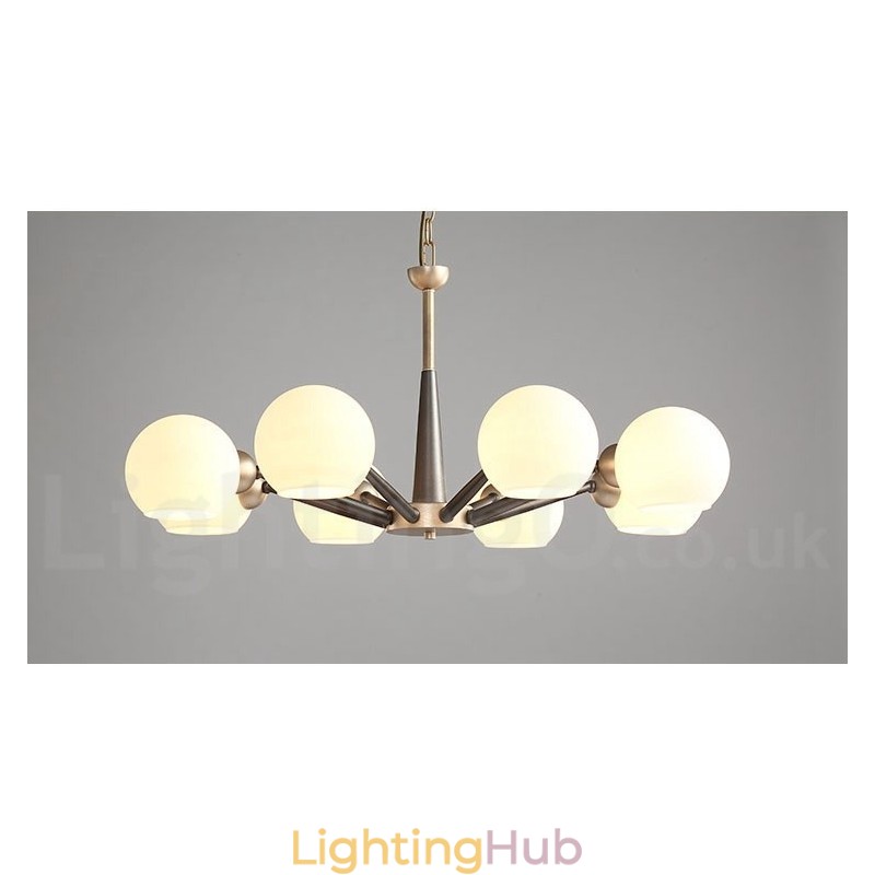 Retro Vintage Magic Bean Rustic Chandelier with Multi Colours Glass Shades