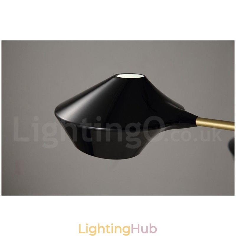 Modern Contemporary Pipe Chandelier with White Black Acrylic Shades