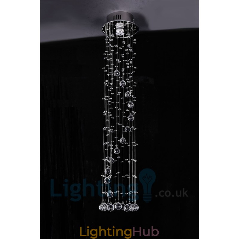 1 Light Cheap Modern K9 Crystal Round Flush Mount Ceiling Light