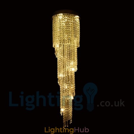 4 x GU10 + 8 x G4 150CM Long Crystal Drop Light Modern K9 Crystal Round Flush Mount Ceiling Light 4 x GU10 + 8 x G4 150CM Long Crystal Drop Light Modern K9 Crystal Round Flush Mount Ceiling Light