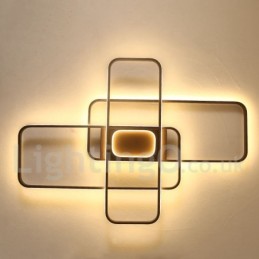 Modern Comtemporary Alumilium Painting Ceiling Light Flush Mount Light with Remoter Dimmer Also Can Be Used As Wall Light