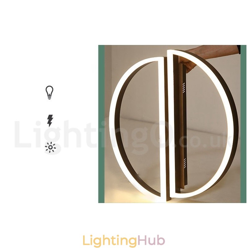 Round Modern Comtemporary Alumilium Ceiling Light Flush Mount Light with Remoter Dimmer Also Can Be Used As Wall Light