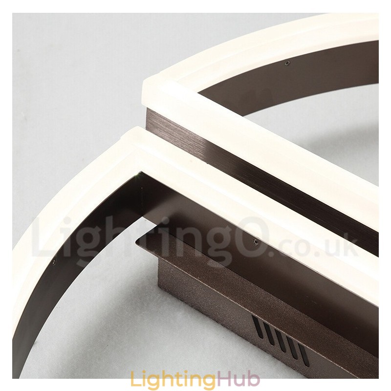 Round Modern Comtemporary Alumilium Ceiling Light Flush Mount Light with Remoter Dimmer Also Can Be Used As Wall Light