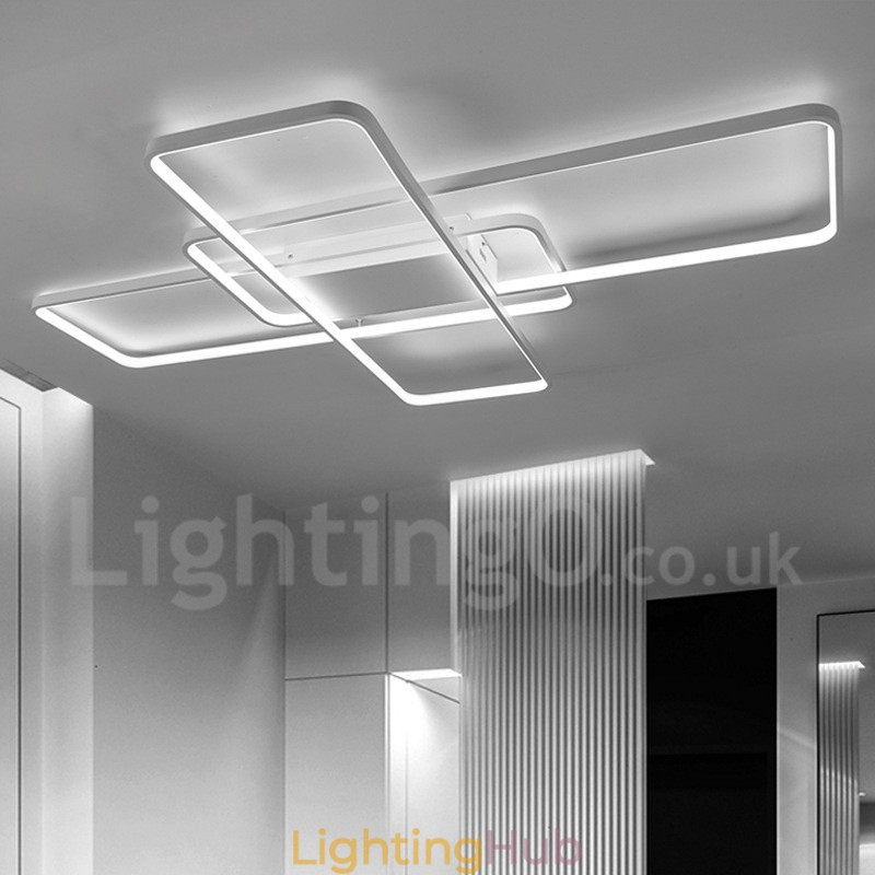 Modern Comtemporary Alumilium Painting Ceiling Light Flush Mount Wall Light with Remoter Dimmer for Living Room Bed Room Also Can Be Used As Wall Light
