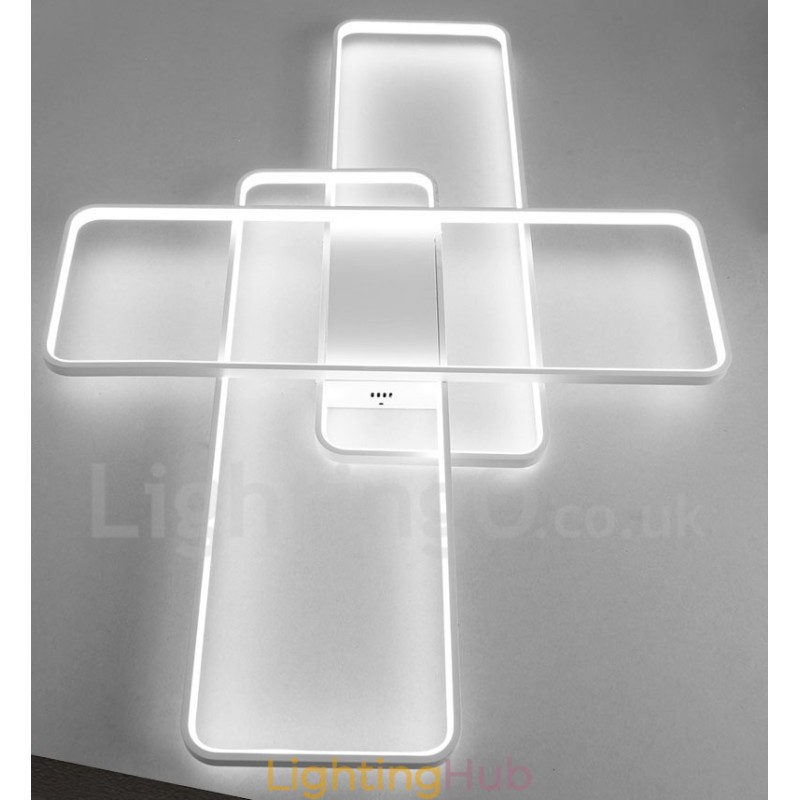 Modern Comtemporary Alumilium Painting Ceiling Light Flush Mount Wall Light with Remoter Dimmer for Living Room Bed Room Also Can Be Used As Wall Light