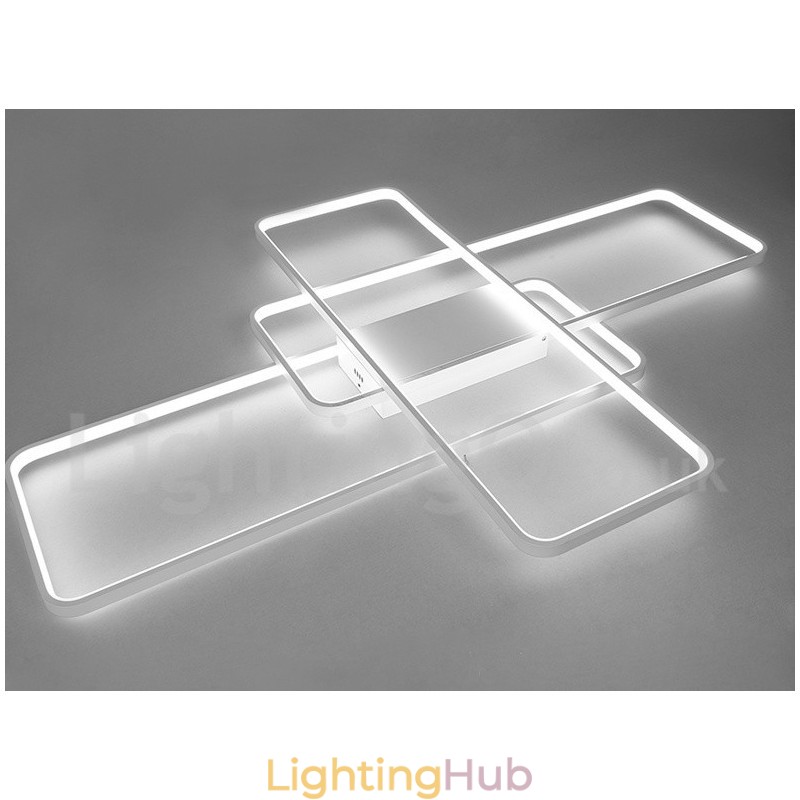 Modern Comtemporary Alumilium Painting Ceiling Light Flush Mount Wall Light with Remoter Dimmer for Living Room Bed Room Also Can Be Used As Wall Light