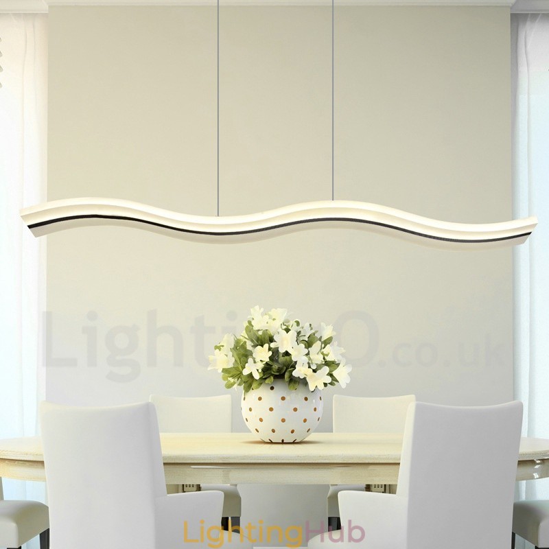 Dimmable Linear Pendant Light with Remote Control Modern Design