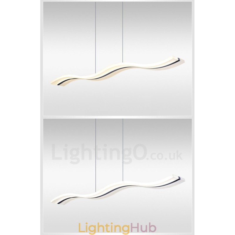 Dimmable Linear Pendant Light with Remote Control Modern Design