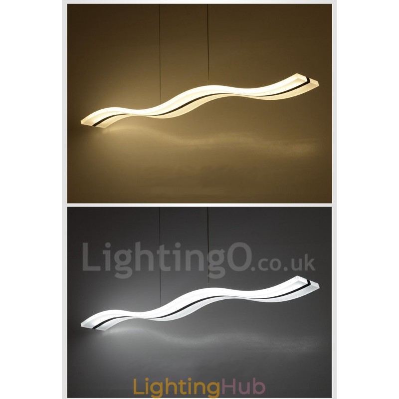 Dimmable Linear Pendant Light with Remote Control Modern Design