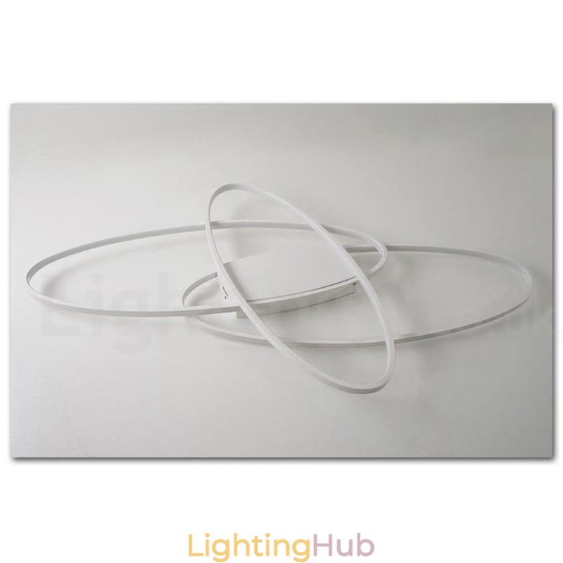 Dimmable Oval Modern Comtemporary Alumilium Ceiling Light Flush Mount Lamp for Living Room Bed Room Also Can Be Used As Wall Light